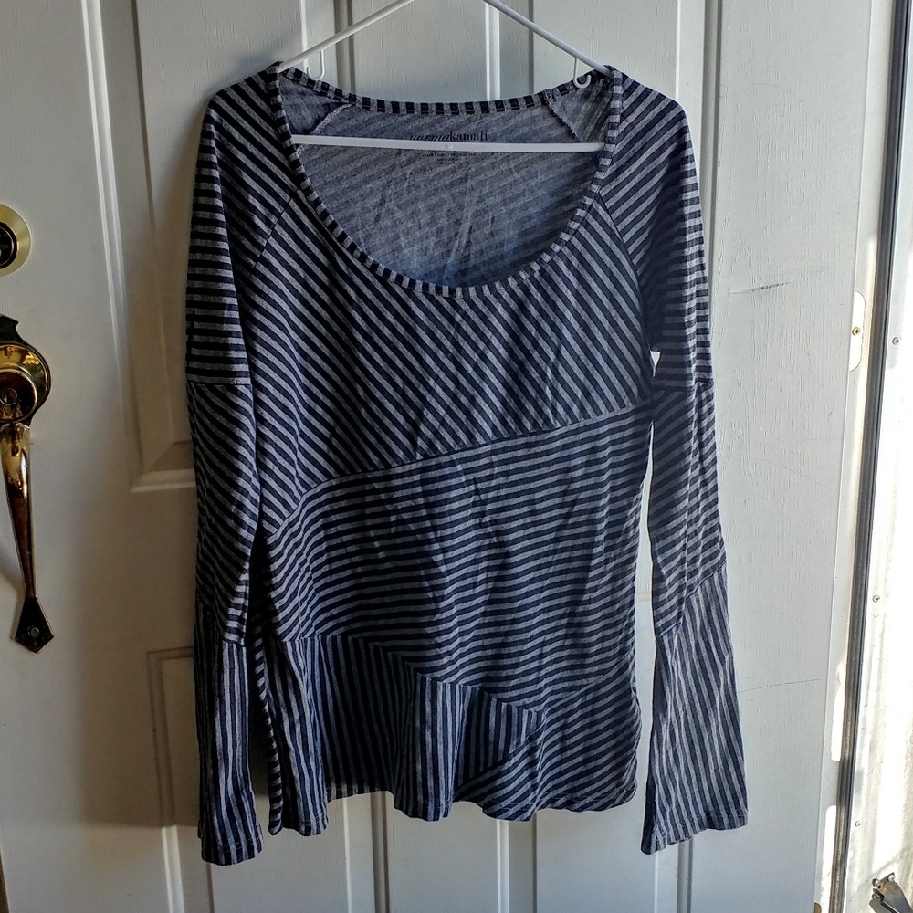 Black and Grey BoHo Top